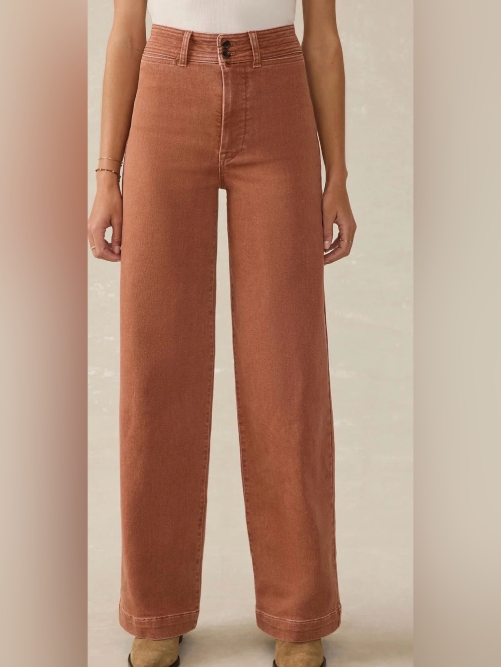 Faherty Stretch Terry Harbor Pant in Russet Size 28